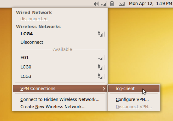 Conectarse a la VPN